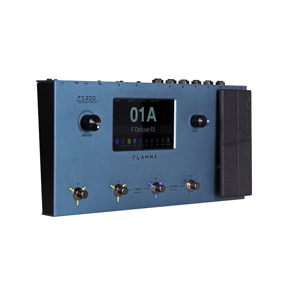 ギター FLAMMA FX200 FLAMMA FX200 Multi Effects Guitar Pedal with 5” LCD Touch